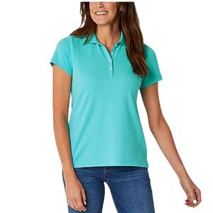 Vineyard Vines Turquoise Short Sleeve Women’s Polo Shirt Sz L